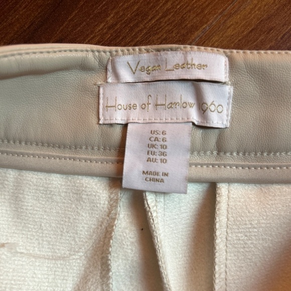 HOUSE OF HARLOW 1960 Vegan Leather High Waist Pants size 6 - Picture 2 of 9